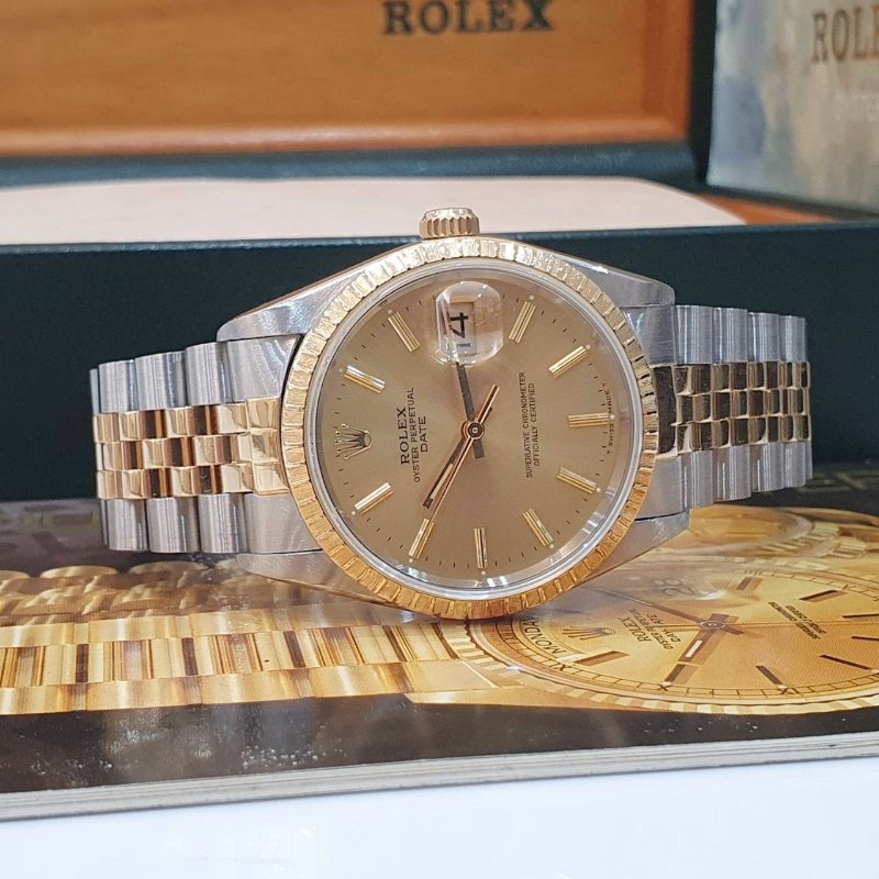 【大眾名錶】ROLEX勞力士 15223 Oyster Perpetual 蠔式市場少有 半金鐵道圈 大眾名錶B1261-1