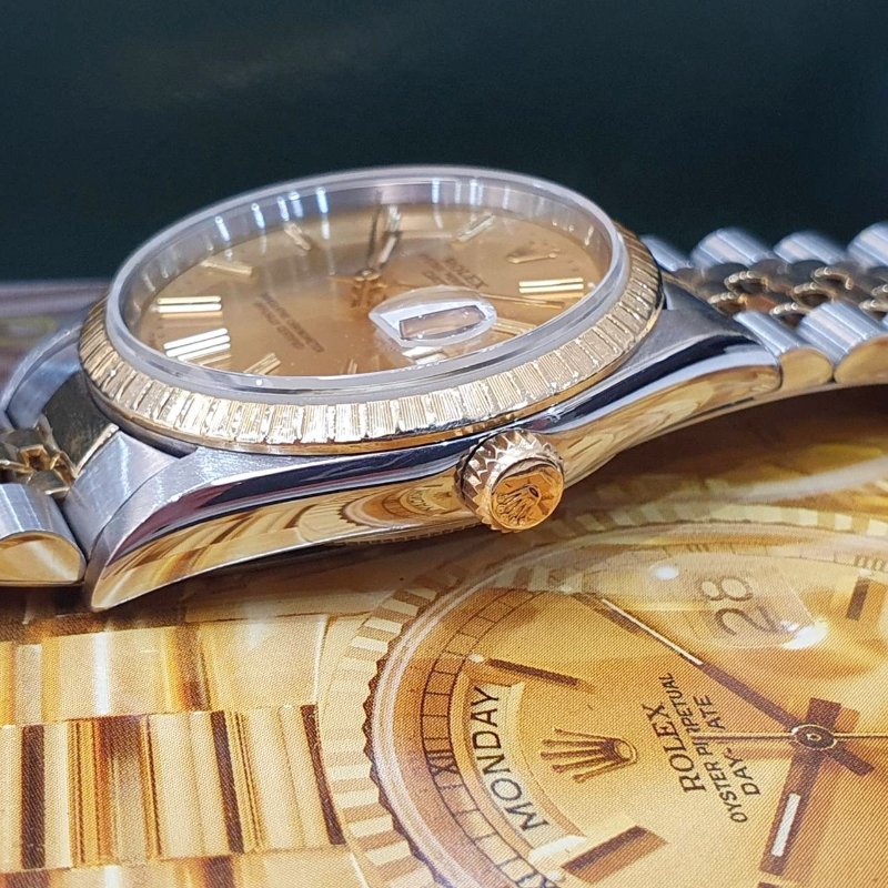 【大眾名錶】ROLEX勞力士 15223 Oyster Perpetual 蠔式市場少有 半金鐵道圈 大眾名錶B1261-5