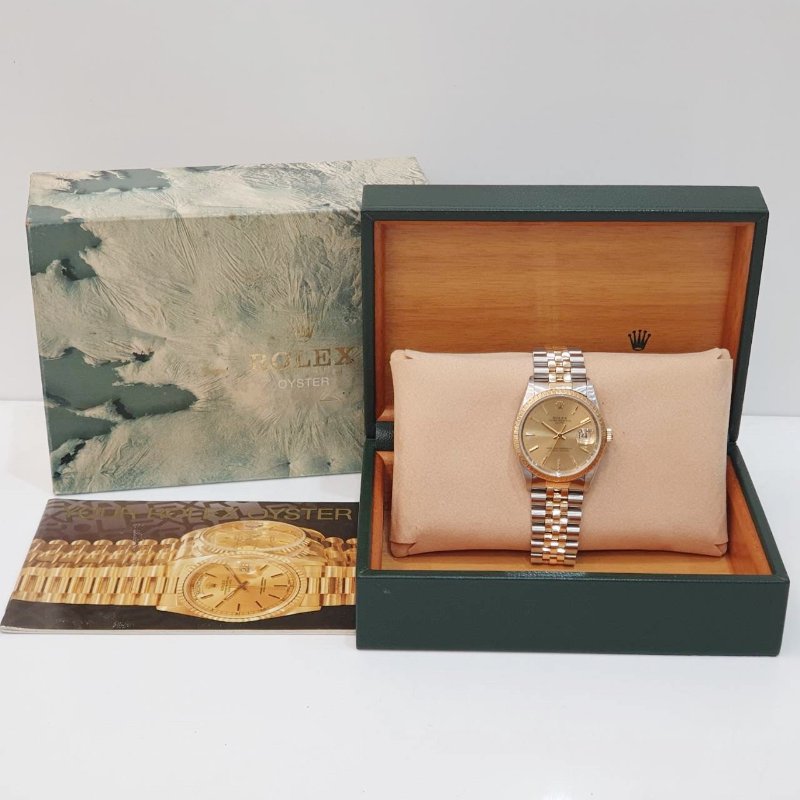 【大眾名錶】ROLEX勞力士 15223 Oyster Perpetual 蠔式市場少有 半金鐵道圈 大眾名錶B1261-9