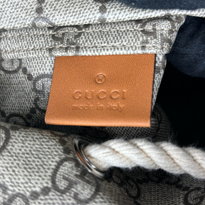 米色 帆布 Logo 水桶包 【GUCCI 古馳】 772856 772856-5