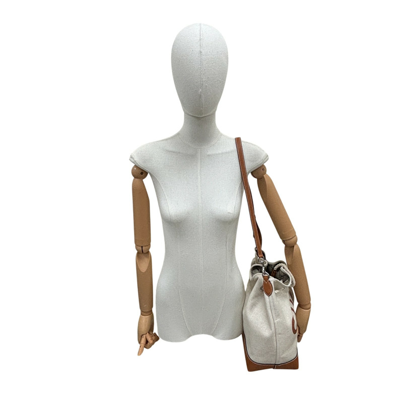 米色 帆布 Logo 水桶包 【GUCCI 古馳】 772856 772856-7