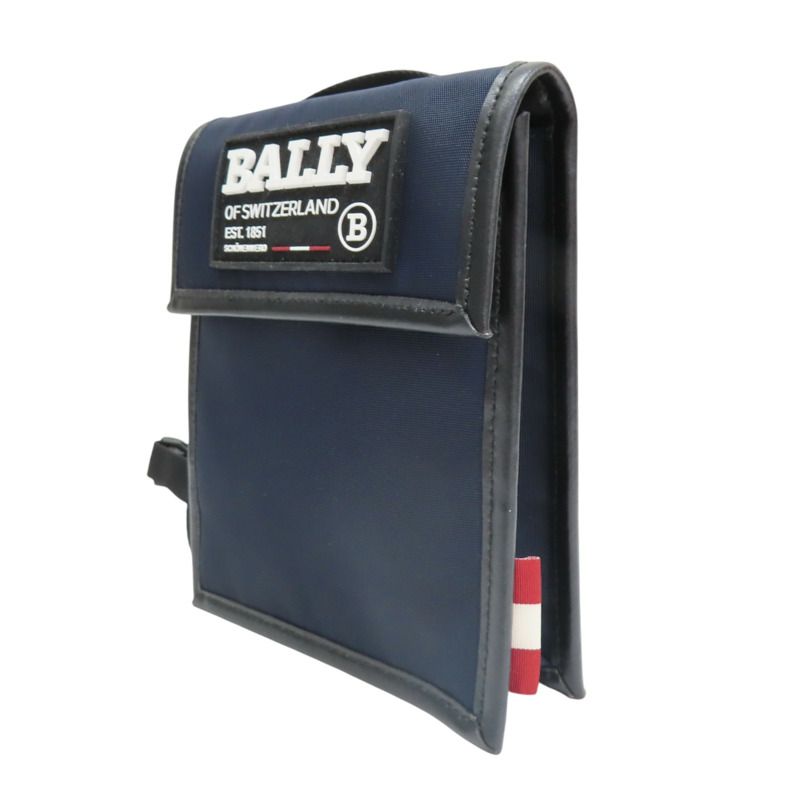 藍色帆布 黑色牛皮 Fast Track 肩背包【BALLY】-2