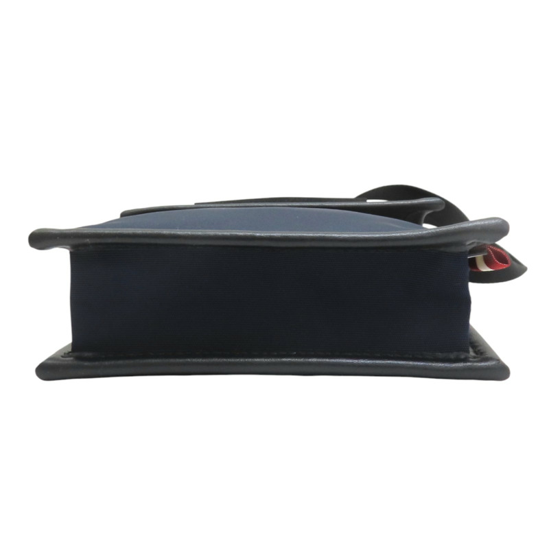 藍色帆布 黑色牛皮 Fast Track 肩背包【BALLY】-3