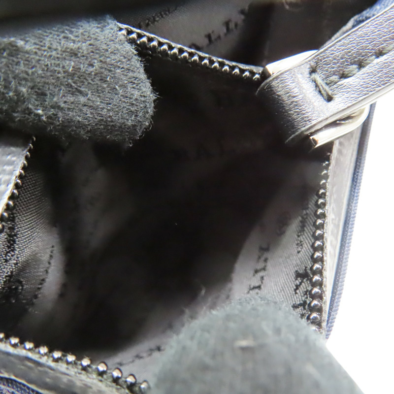 藍色帆布 黑色牛皮 Fast Track 肩背包【BALLY】-6