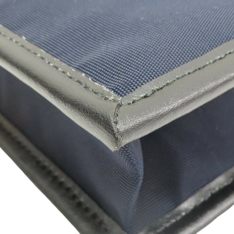 藍色帆布 黑色牛皮 Fast Track 肩背包【BALLY】-14