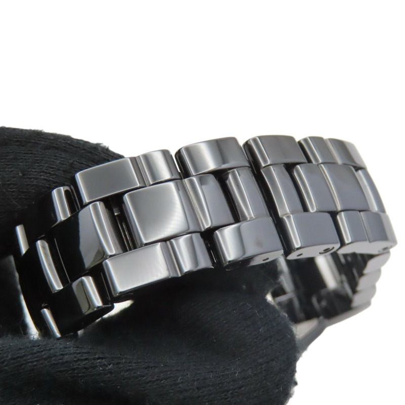 黑色 陶瓷 不鏽鋼 鑽石 J12 機械腕錶【CHANEL 香奈兒】 H1626-6