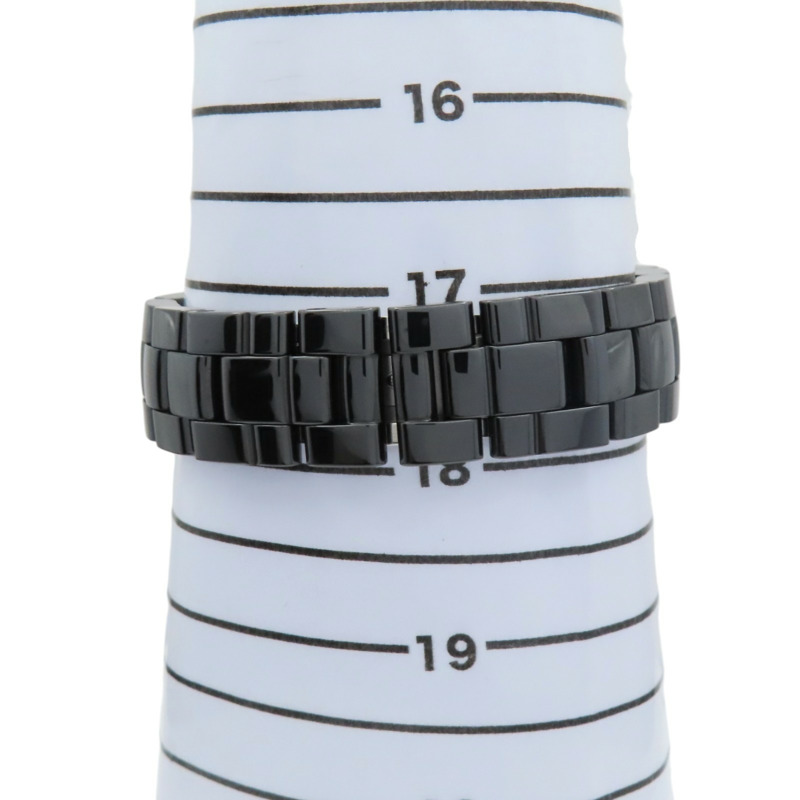 黑色 陶瓷 不鏽鋼 鑽石 J12 機械腕錶【CHANEL 香奈兒】 H1626-7