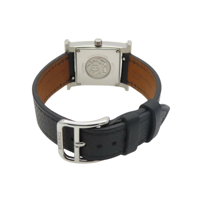 白色錶面 不鏽鋼 EPSOM牛皮錶帶 H Watch 石英腕錶【HERMES 愛馬仕】 HH1.210-2
