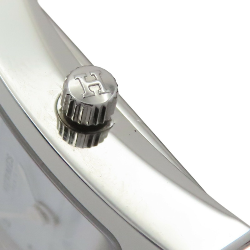 白色錶面 不鏽鋼 EPSOM牛皮錶帶 H Watch 石英腕錶【HERMES 愛馬仕】 HH1.210-5