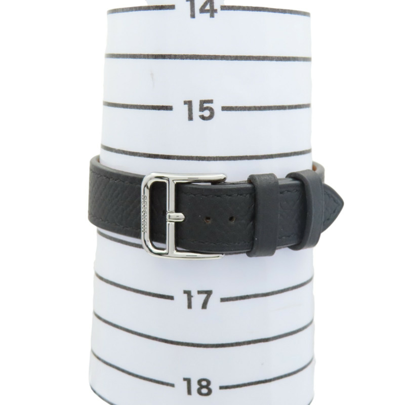 白色錶面 不鏽鋼 EPSOM牛皮錶帶 H Watch 石英腕錶【HERMES 愛馬仕】 HH1.210-6