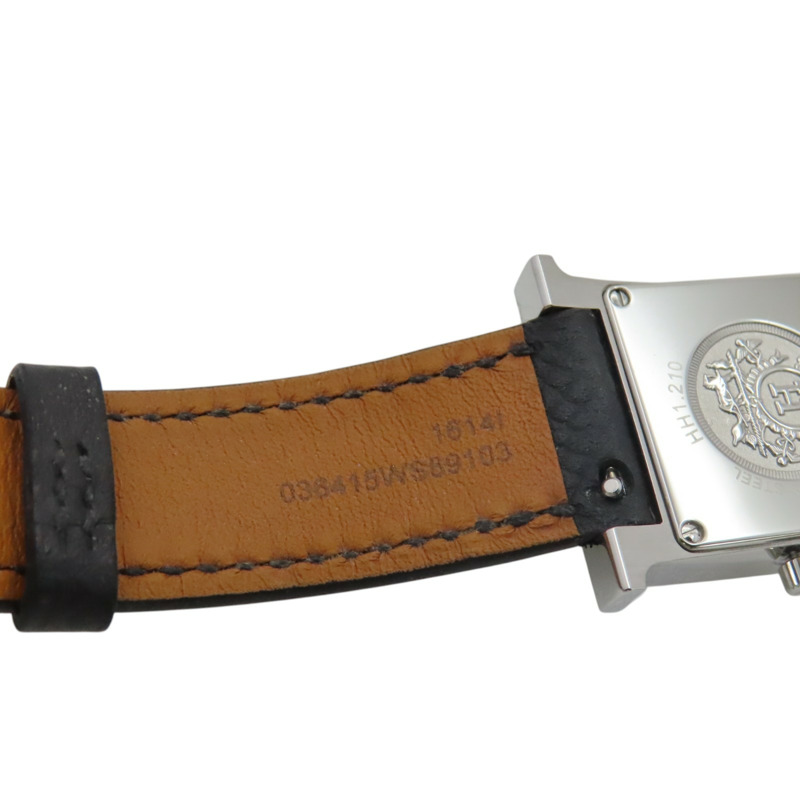 白色錶面 不鏽鋼 EPSOM牛皮錶帶 H Watch 石英腕錶【HERMES 愛馬仕】 HH1.210-11