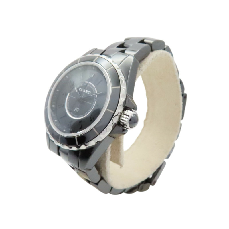 黑色 陶瓷 J12 So Black 石英表【CHANEL 香奈兒】 H4196-1