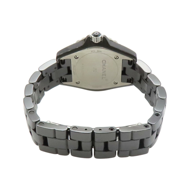 黑色 陶瓷 J12 So Black 石英表【CHANEL 香奈兒】 H4196-2