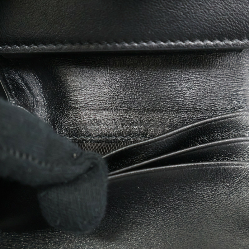 黑色 牛皮 扣式短夾【SAINT LAURENT 聖羅蘭】 692061-5