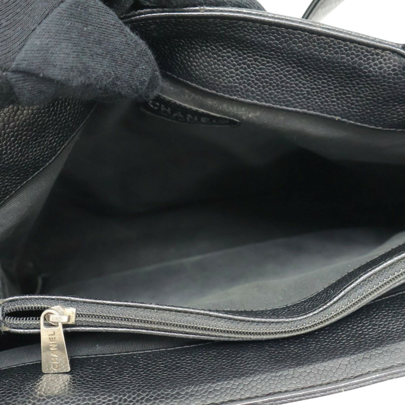 黑色 牛皮 肩背包 銀釦 (無卡,染色)【CHANEL 香奈兒】-2