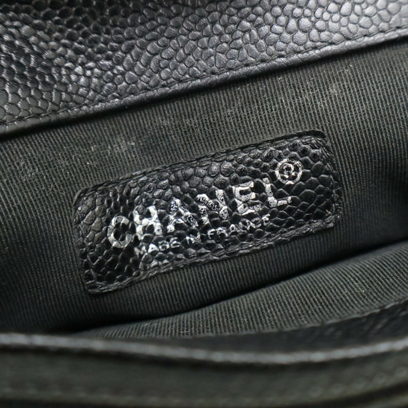 黑色 牛皮 肩背包 銀釦 (無卡,染色)【CHANEL 香奈兒】-6