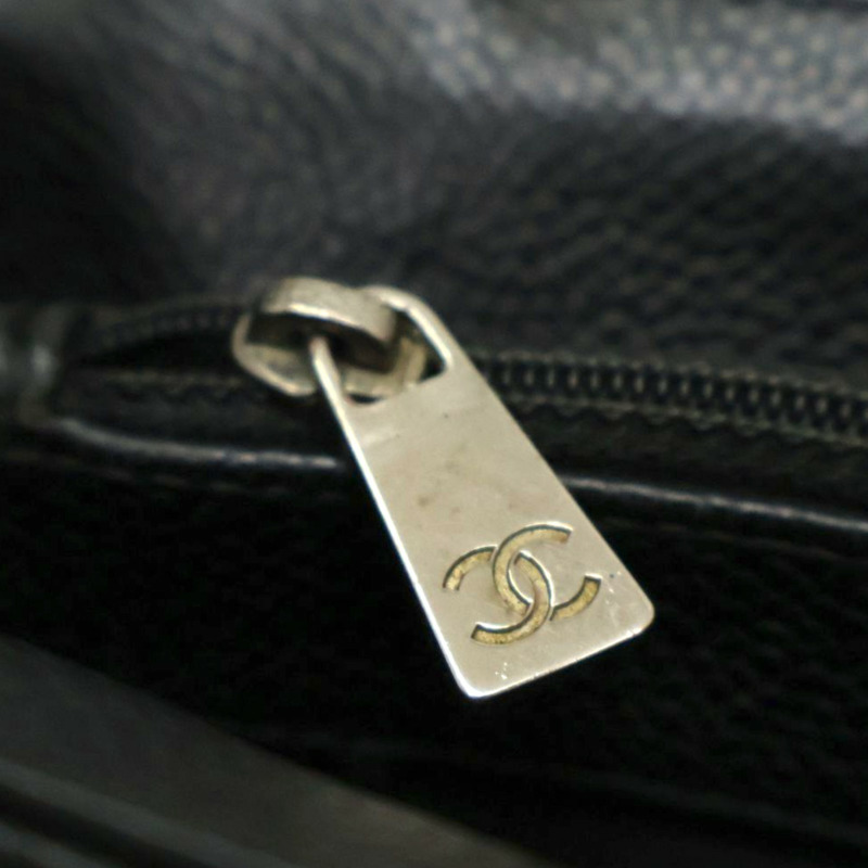 黑色 牛皮 肩背包 銀釦 (無卡,染色)【CHANEL 香奈兒】-8