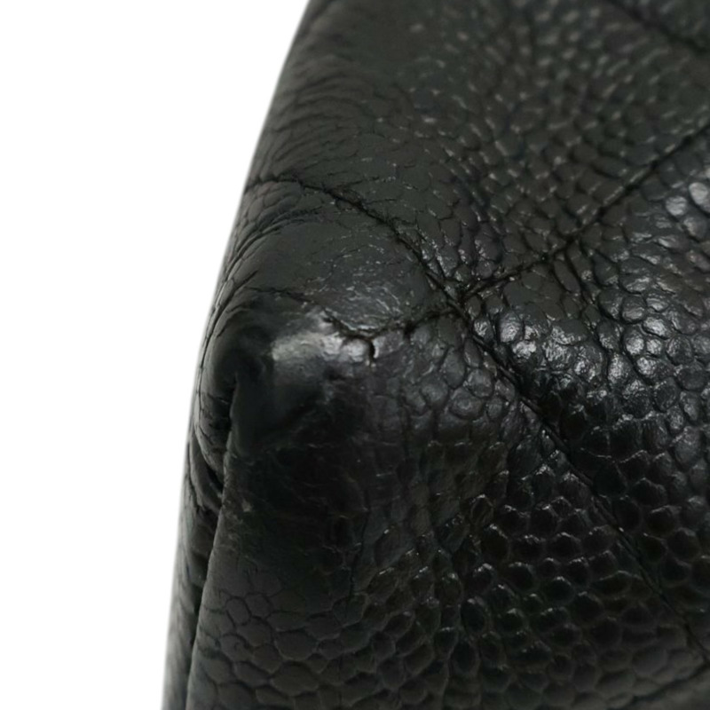 黑色 牛皮 肩背包 銀釦 (無卡,染色)【CHANEL 香奈兒】-12