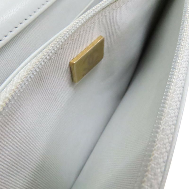 灰色 羊皮 19 WOC 兩用包 金釦 (染色)【CHANEL 香奈兒】 AP0957-6