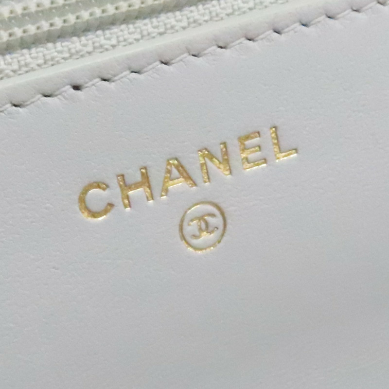 灰色 羊皮 19 WOC 兩用包 金釦 (染色)【CHANEL 香奈兒】 AP0957-8