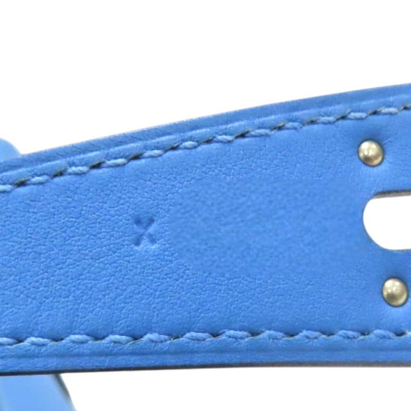 天堂藍色 Swift牛皮 Lindy 26 肩背包 銀釦 X刻【HERMES 愛馬仕】 H073428CK-4