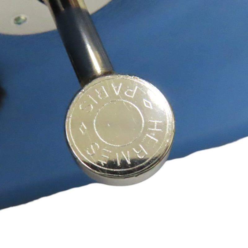 天堂藍色 Swift牛皮 Lindy 26 肩背包 銀釦 X刻【HERMES 愛馬仕】 H073428CK-6