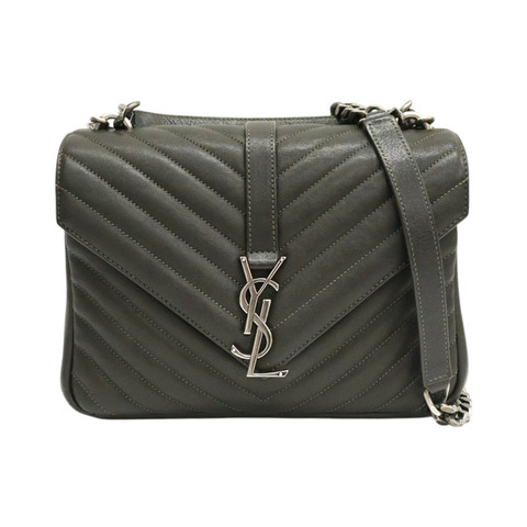 綠色 牛皮 肩背包【SAINT LAURENT YSL 聖羅蘭】 428056