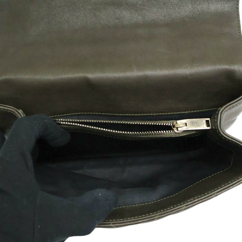 綠色 牛皮 肩背包【SAINT LAURENT YSL 聖羅蘭】 428056-2