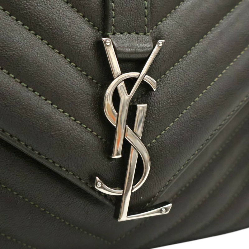 綠色 牛皮 肩背包【SAINT LAURENT YSL 聖羅蘭】 428056-6