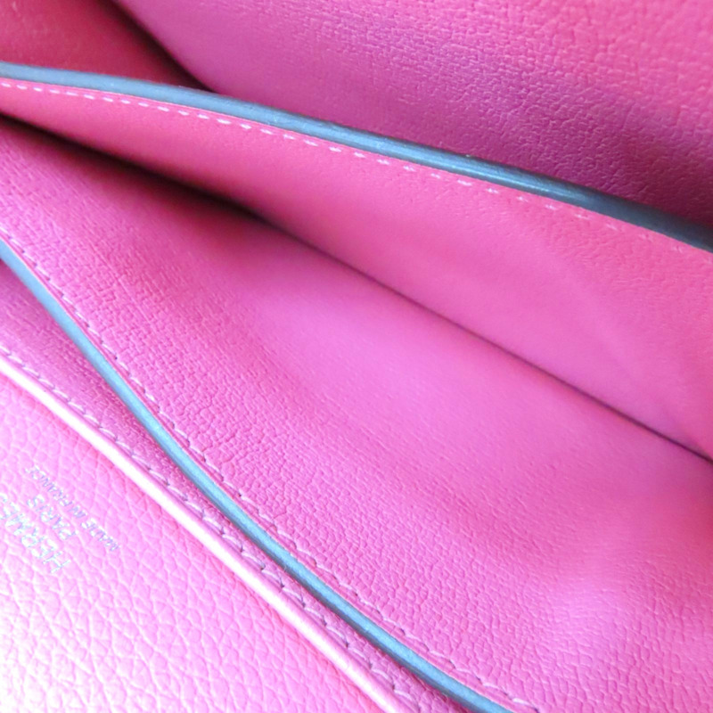 唇膏粉 EVERCOLOR牛皮 Roulis Mini 肩背包 C刻 銀釦【HERMES 愛馬仕】 H070510CK-3