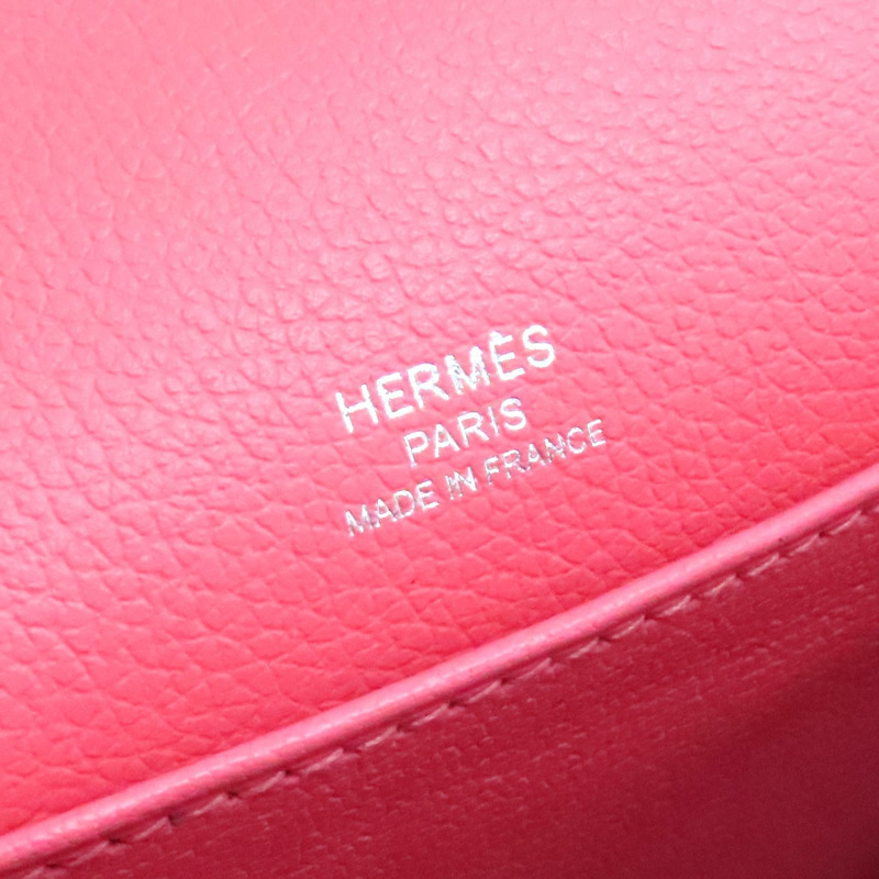 唇膏粉 EVERCOLOR牛皮 Roulis Mini 肩背包 C刻 銀釦【HERMES 愛馬仕】 H070510CK-5