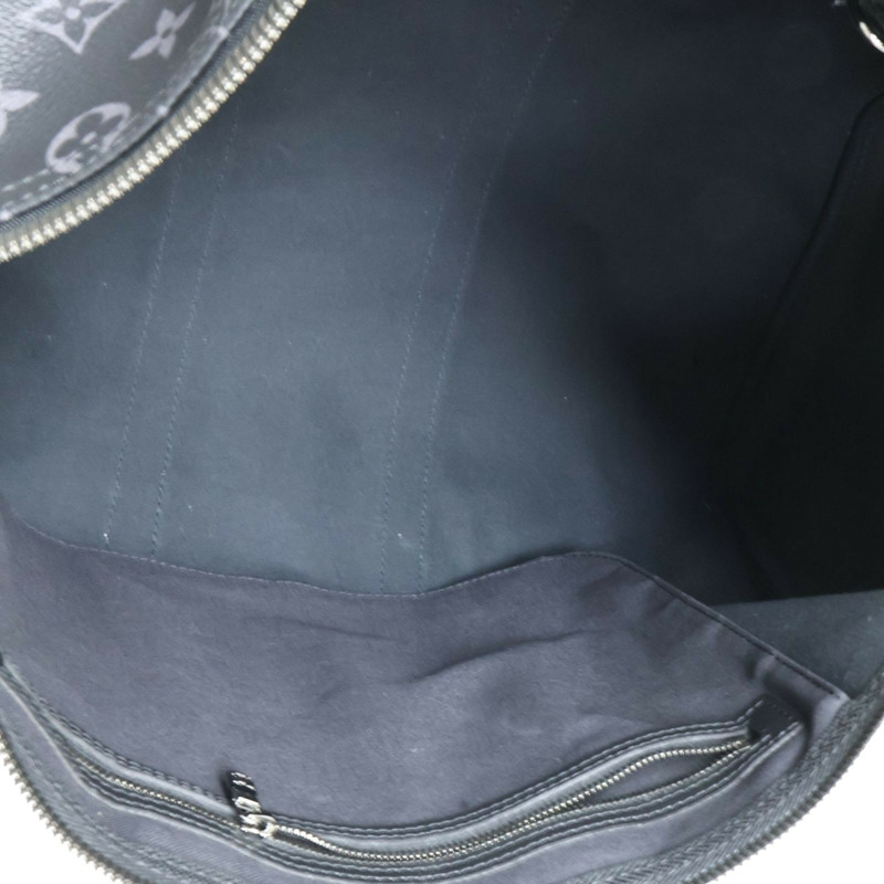 黑色 原花帆布 Keepall Bandouliere 45 兩用包【LOUIS VUITTON LV 路易威登】 M40569-3