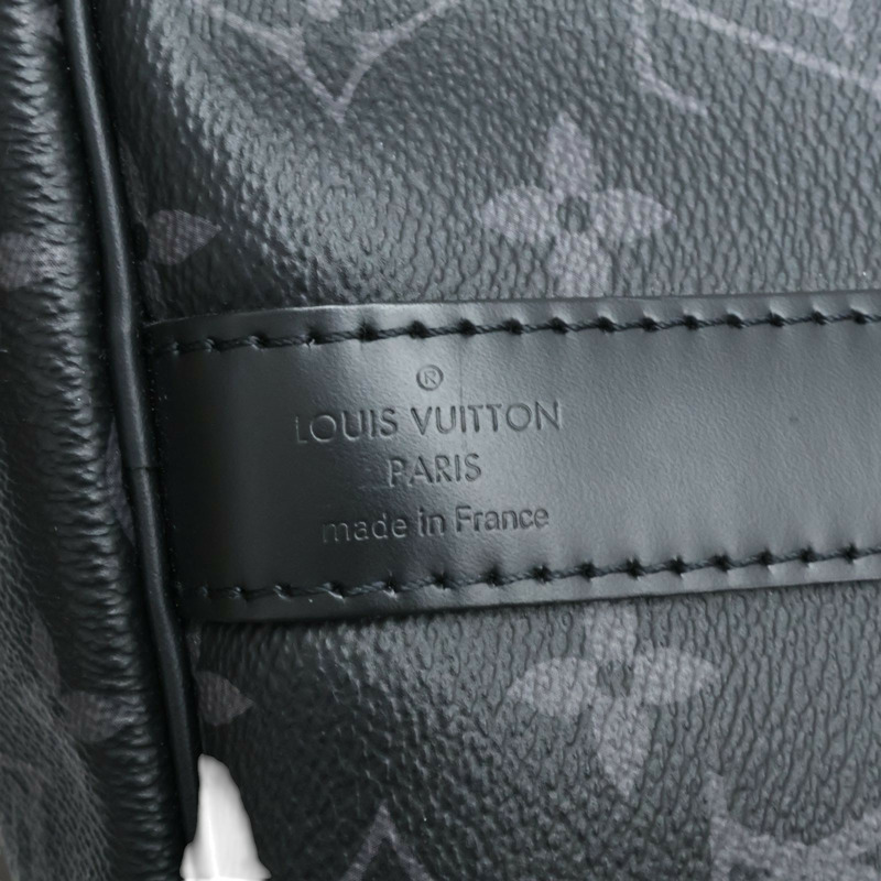 黑色 原花帆布 Keepall Bandouliere 45 兩用包【LOUIS VUITTON LV 路易威登】 M40569-5