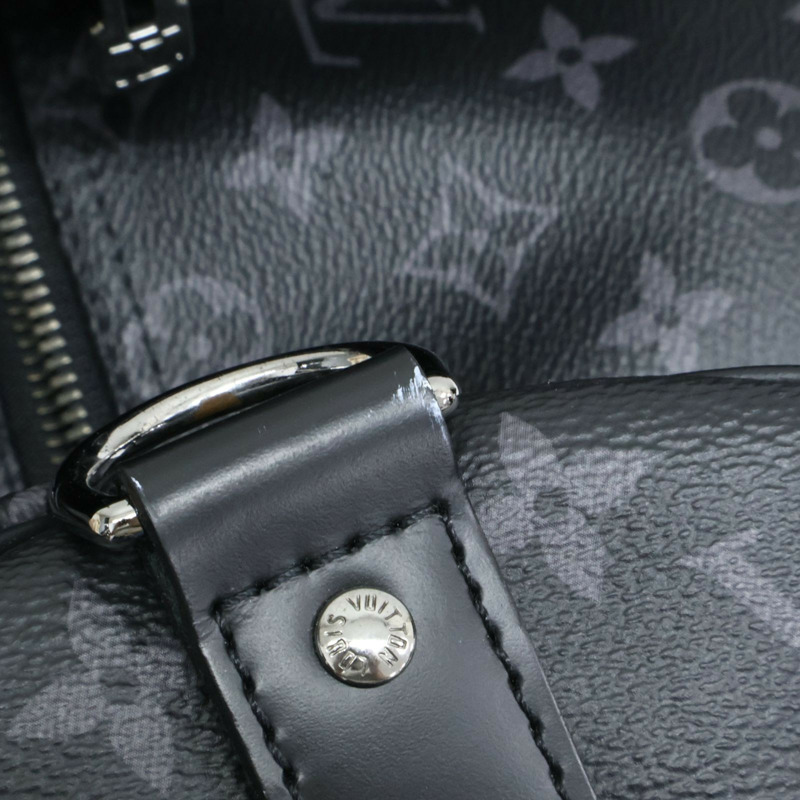 黑色 原花帆布 Keepall Bandouliere 45 兩用包【LOUIS VUITTON LV 路易威登】 M40569-13