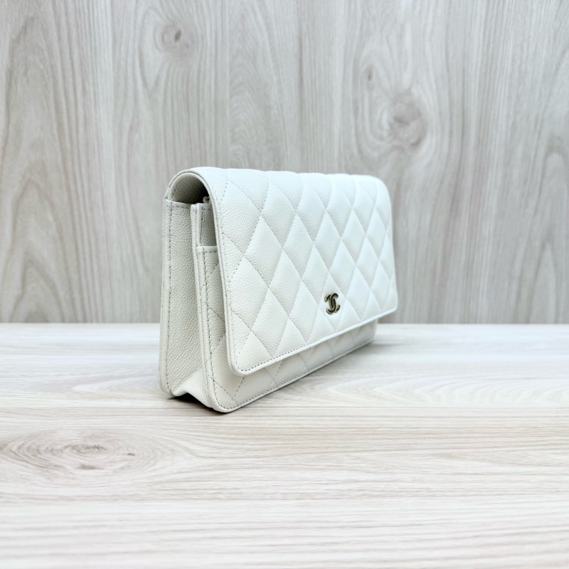 CHANEL白色荔枝皮下蓋WOC AP0250-4