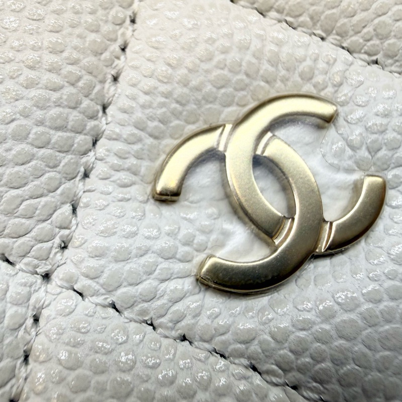 CHANEL白色荔枝皮下蓋WOC AP0250-6