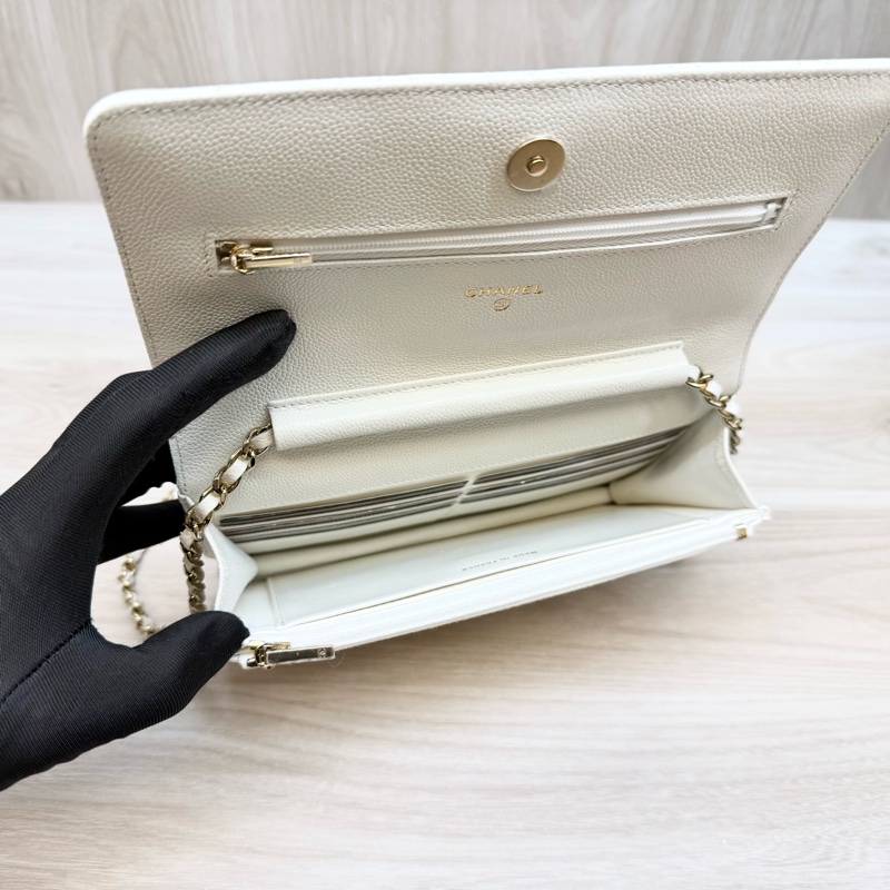 CHANEL白色荔枝皮下蓋WOC AP0250-10