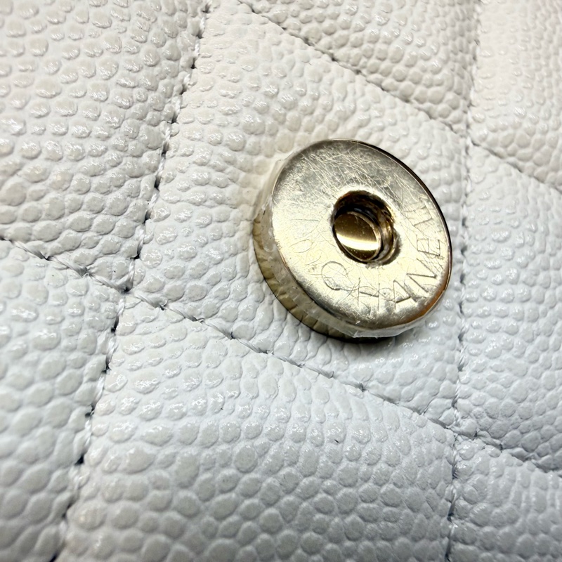 CHANEL白色荔枝皮下蓋WOC AP0250-15