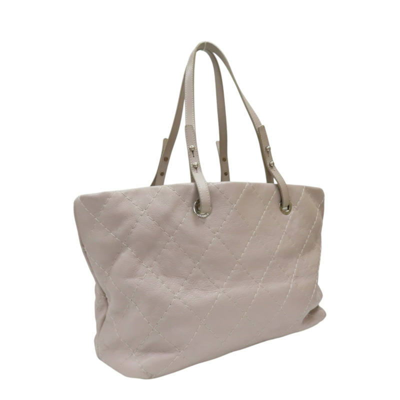 米灰色 牛皮 肩背包 銀釦 (無卡)【CHANEL 香奈兒】 A48019-1