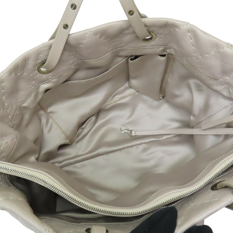 米灰色 牛皮 肩背包 銀釦 (無卡)【CHANEL 香奈兒】 A48019-2