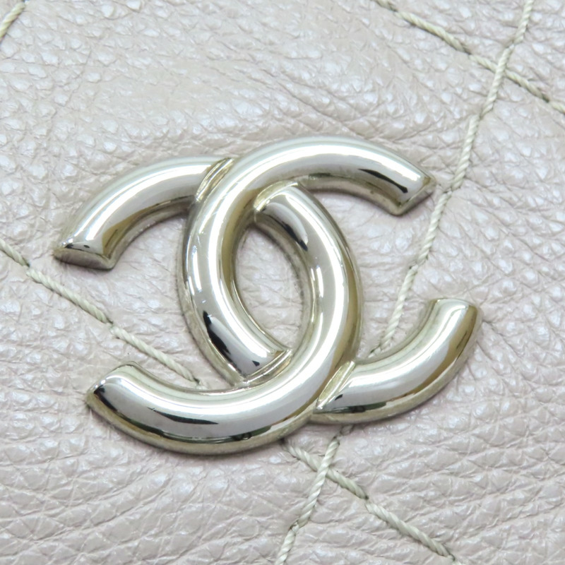 米灰色 牛皮 肩背包 銀釦 (無卡)【CHANEL 香奈兒】 A48019-7