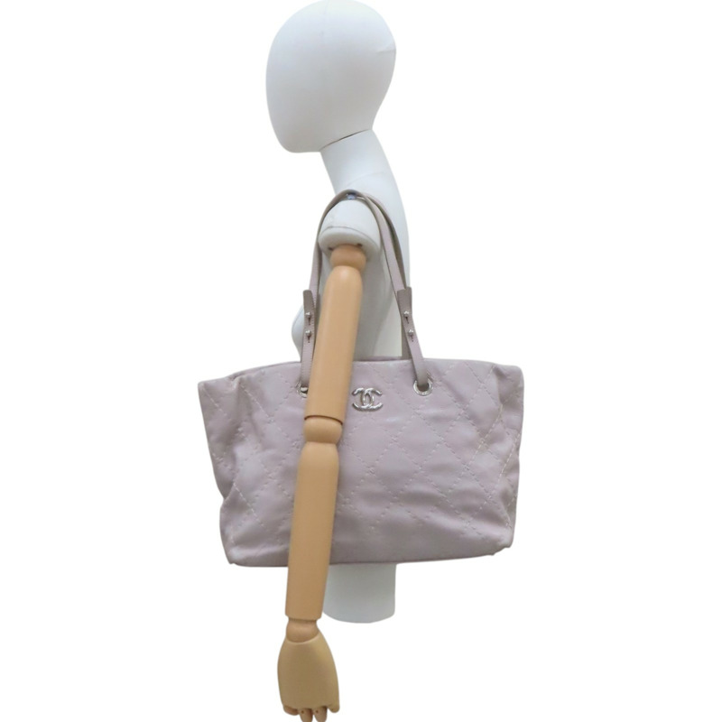 米灰色 牛皮 肩背包 銀釦 (無卡)【CHANEL 香奈兒】 A48019-12