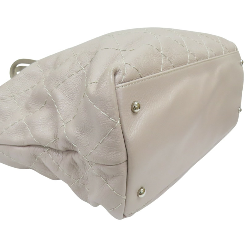 米灰色 牛皮 肩背包 銀釦 (無卡)【CHANEL 香奈兒】 A48019-13