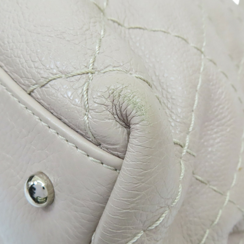 米灰色 牛皮 肩背包 銀釦 (無卡)【CHANEL 香奈兒】 A48019-15