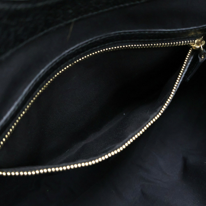 深藍色 緹花帆布 牛皮飾邊 Jackie GG 肩背包【GUCCI 古馳】 124407-3