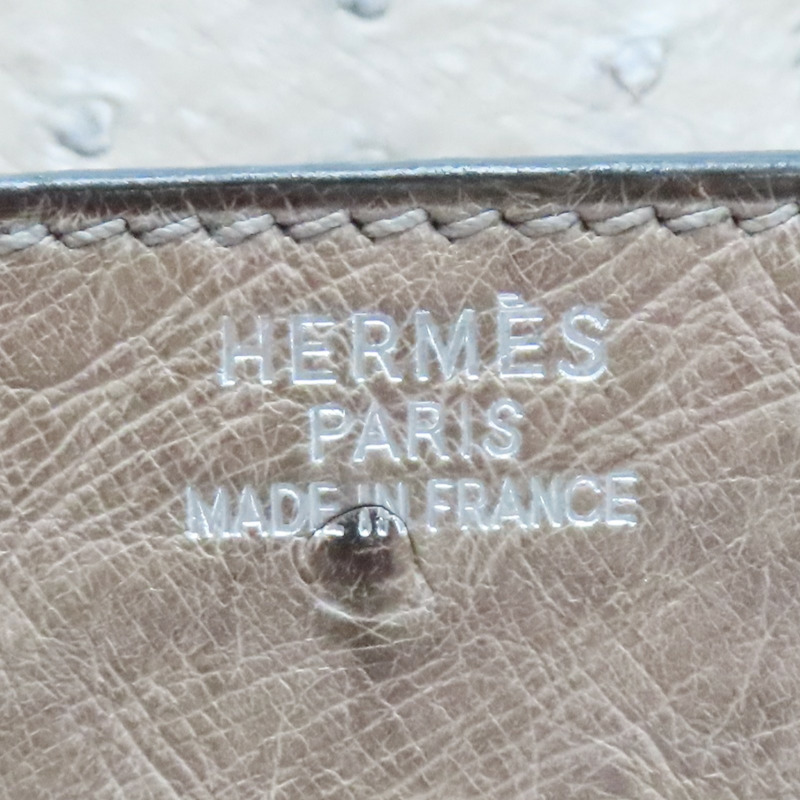 摩絲灰 鴕鳥皮 Birkin 35 柏金包 手提包 口F刻 銀刻【HERMES 愛馬仕】-5
