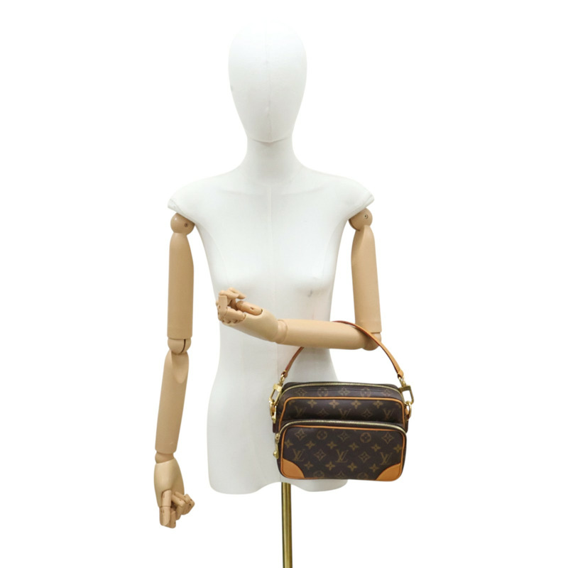 棕色 原花 帆布 Nil 兩用包【LOUIS VUITTON LV 路易威登】 M14016-6