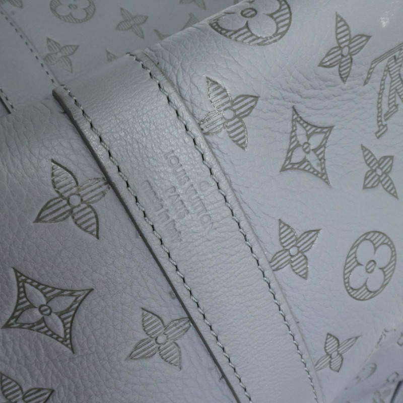 灰色 壓花牛皮 Keepall Bandouliere 50 行李袋 兩用包【LOUIS VUITTON LV 路易威登】 M46117-5