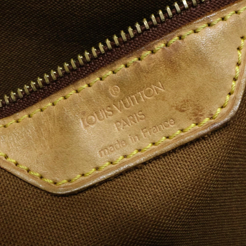 棕色 原花帆布 Cabas Mezzo 肩背包【LOUIS VUITTON LV 路易威登】 M51151-4