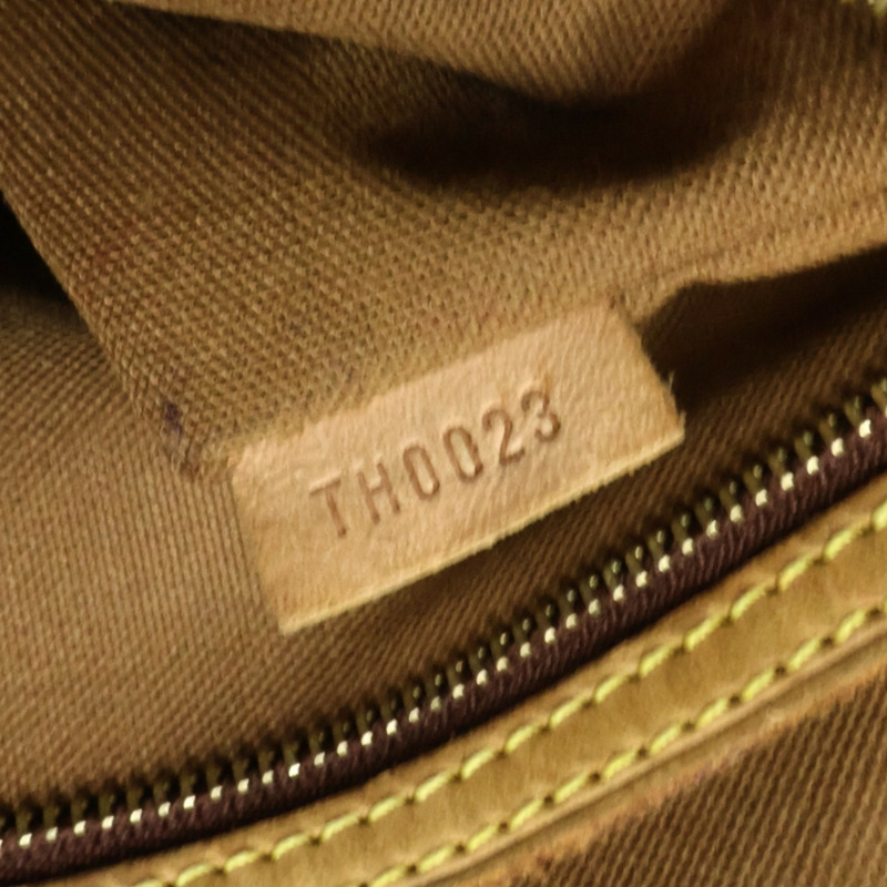 棕色 原花帆布 Cabas Mezzo 肩背包【LOUIS VUITTON LV 路易威登】 M51151-5